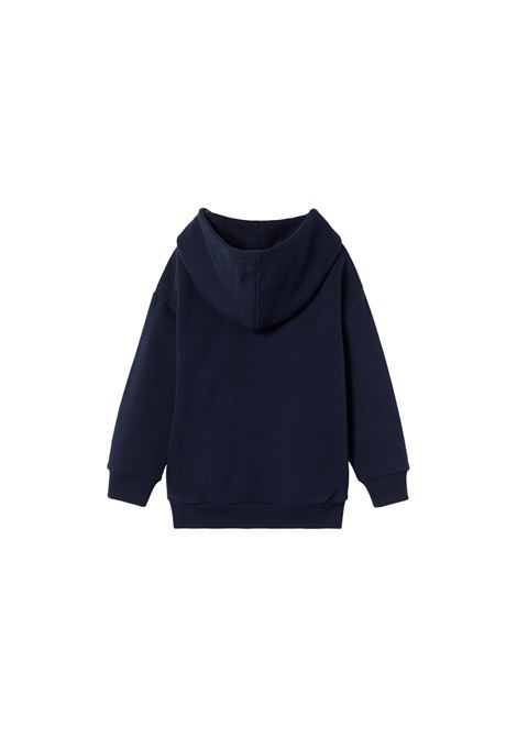 Felpa Oversize Blu Scuro Con Stampa Gucci Web GUCCI KIDS | 791861-XJGOF4392